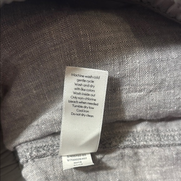 Athleta Shorts Gray Cabo Linen Pull On Drawstring size 4 - Picture 11 of 11